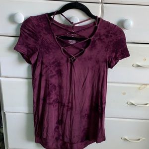 American Eagle Soft & Sexy lace up shirt